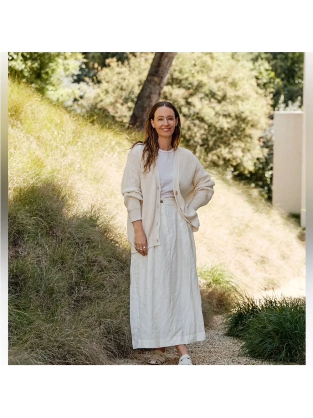 Jenni Kayne Cashmere Cocoon Ivory Cardigan S - Picture 5 of 10